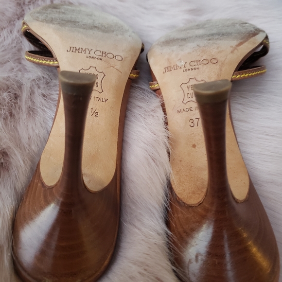 Jimmy Choo Devise Brown Sandals, size 7.5, - Picture 2 of 5